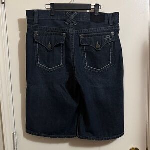 Men's Xtrene Couture Dark Blue Denim Shorts